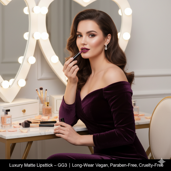 Lápiz labial mate de lujo – Grace – GG3 | Larga duración, vegano, sin parabenos, sin crueldad animal